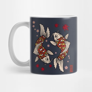 Japanese Koi Fish Sakura Zen Mug